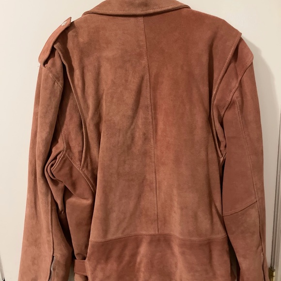 Pink Suede Moto Jacket - Picture 5 of 5